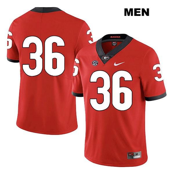 Georgia Bulldogs Men's Latavious Brini #36 NCAA No Name Legend Authentic Red Nike Stitched College Football Jersey UFY0156ZI